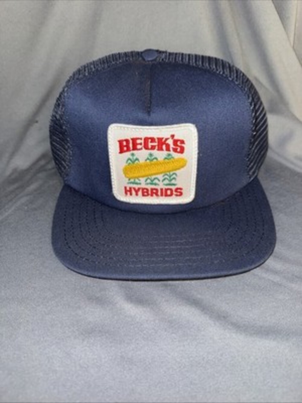 Vintage Becks Hybrids Snapback Trucker Patch Hat USA Farming Seed Cap